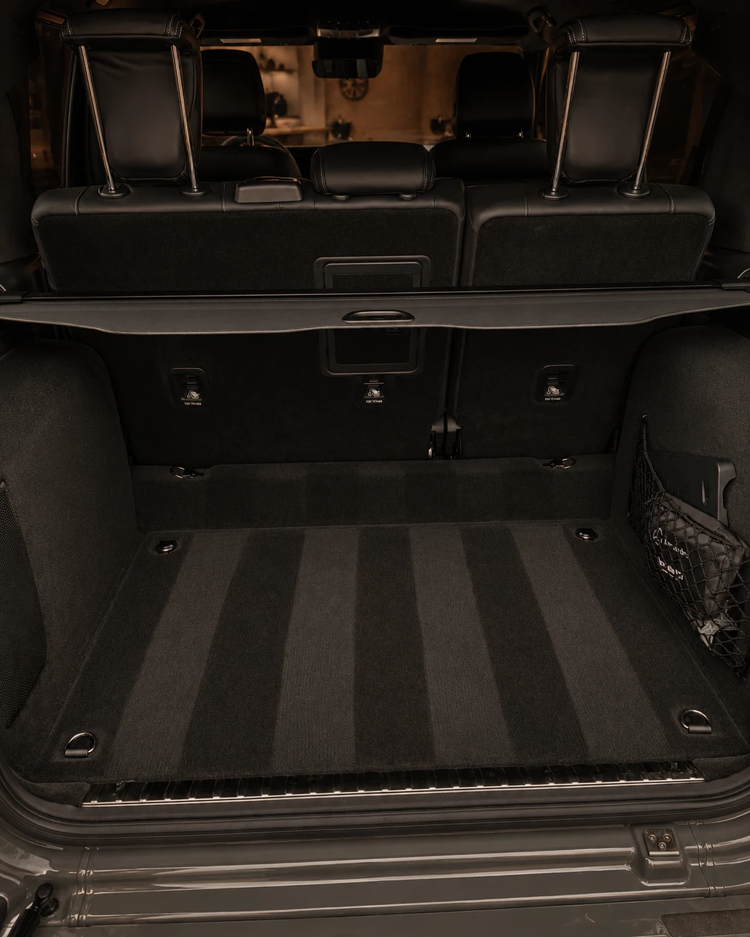 Coffre de SUV après detailing intérieur