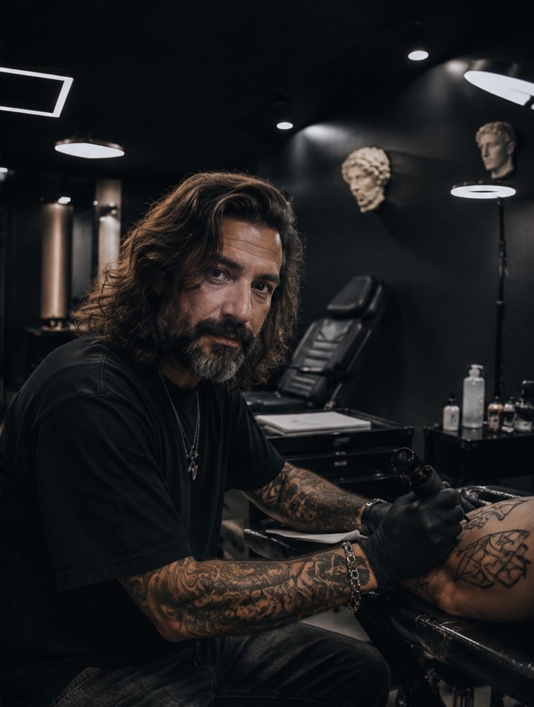 Laurent, tatoueur chez APEX