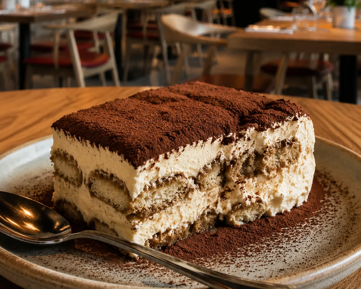Tiramisù de la maison, mascarpone et cacao amer